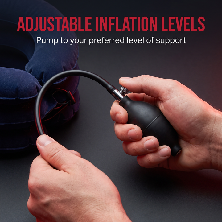 Adjustable Inflatable Cervical Neck Traction Collar - Adjustable Inflation Levels