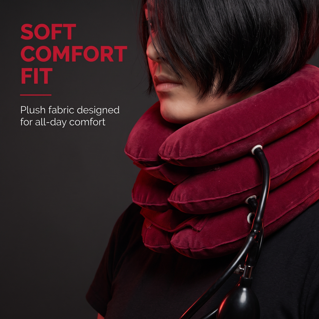 Adjustable Inflatable Cervical Neck Traction Collar - Soft Comfort Fit