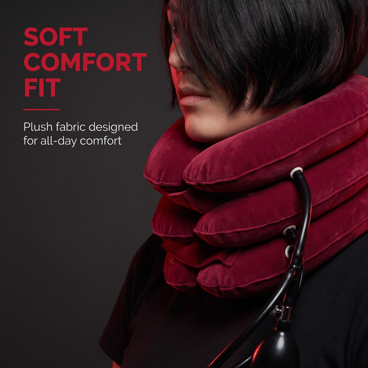 Adjustable Inflatable Cervical Neck Traction Collar - Soft Comfort Fit