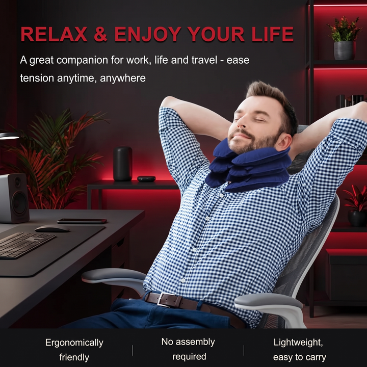 Adjustable Inflatable Cervical Neck Traction Collar - Relax and Enjoy Your Life
