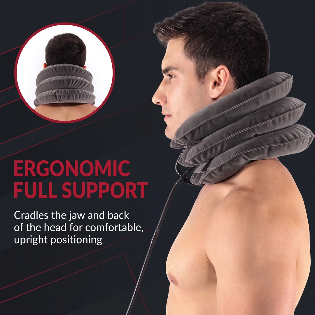 Adjustable Inflatable Cervical Neck Traction Collar - Ergonomic Full Support