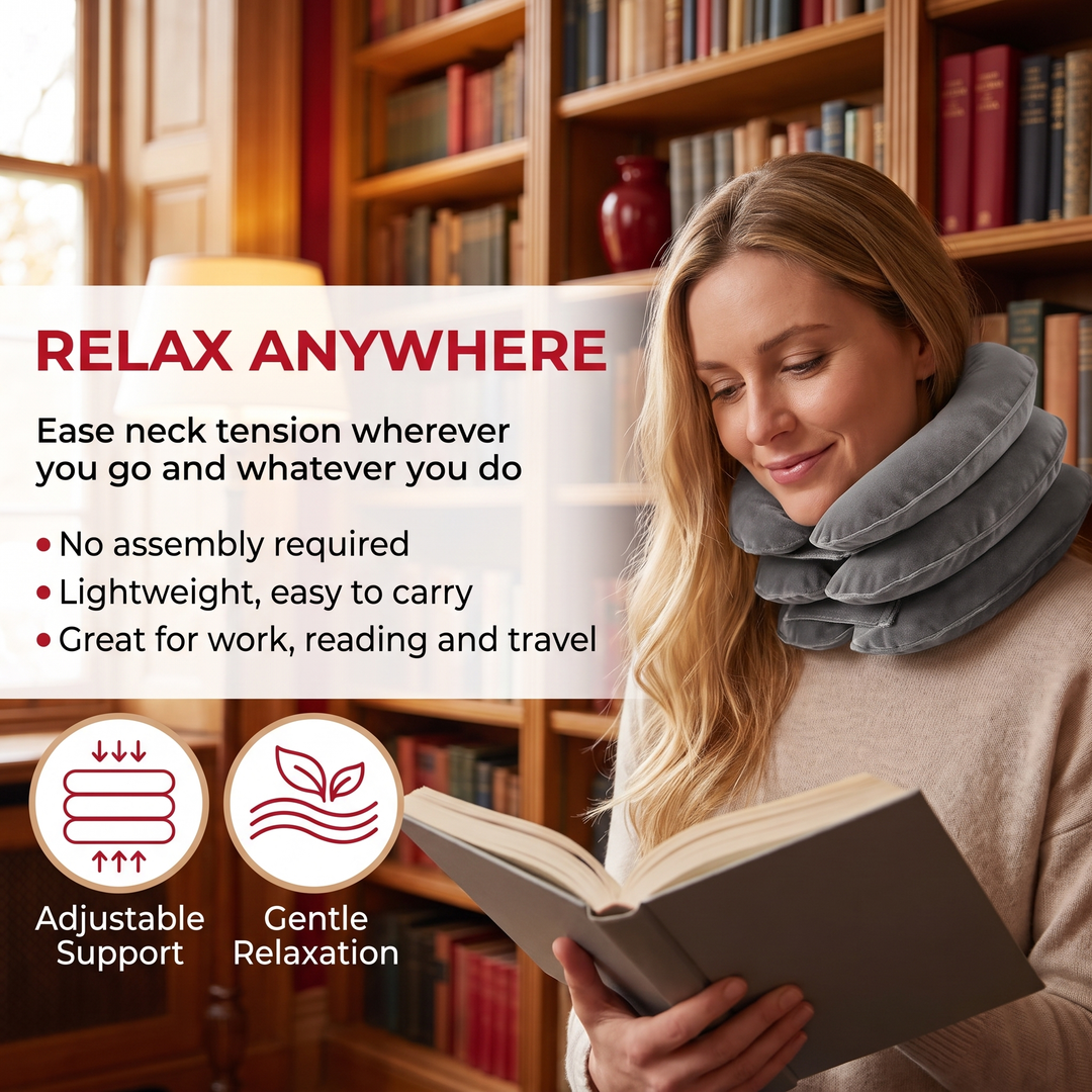 Adjustable Inflatable Cervical Neck Traction Collar - Relax Anywhere
