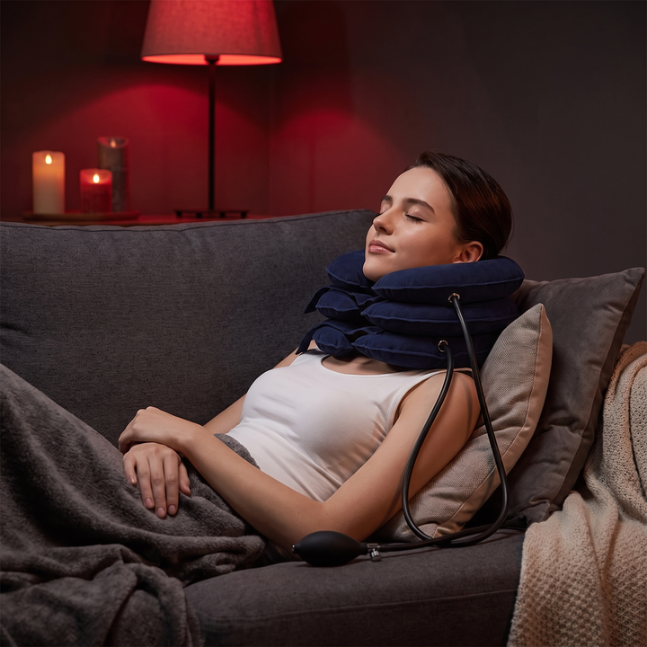 Adjustable Inflatable Cervical Neck Traction Collar - Lifestyle Relaxation