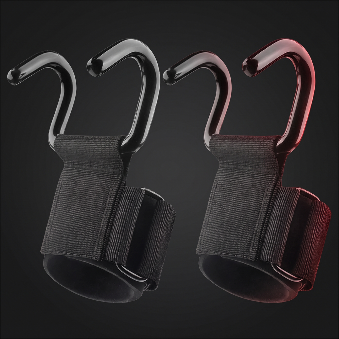 Adjustable Lifting Hooks Wrist Wraps Gym Grip Support Weightlifting Straps Hand Grips Strength Training Deadlift Pull Up Home Gym Workout