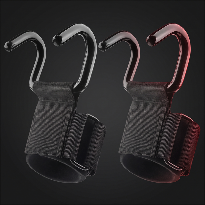 Adjustable Lifting Hooks Wrist Wraps Gym Grip Support Weightlifting Straps Hand Grips Strength Training Deadlift Pull Up Home Gym Workout