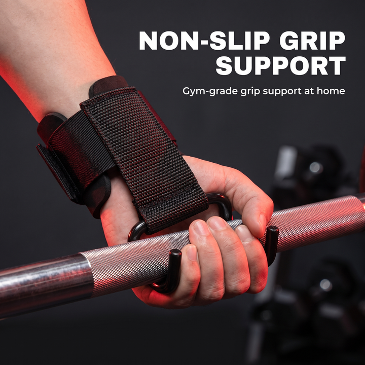 Adjustable Lifting Hooks Wrist Wraps Gym Grip Support Weightlifting Straps Hand Grips Strength Training Deadlift Pull Up Home Gym Workout