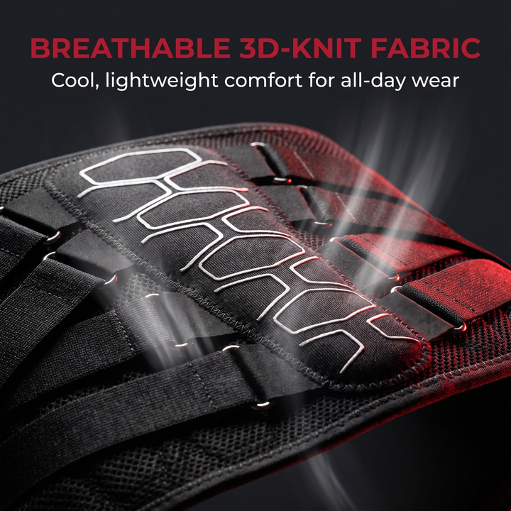 Adjustable Lumbar Support Belt with Pulley System Breathable Lower Back Brace Posture Support Rehabilitation Home Gym Fitness Strength Training Recovery Use
