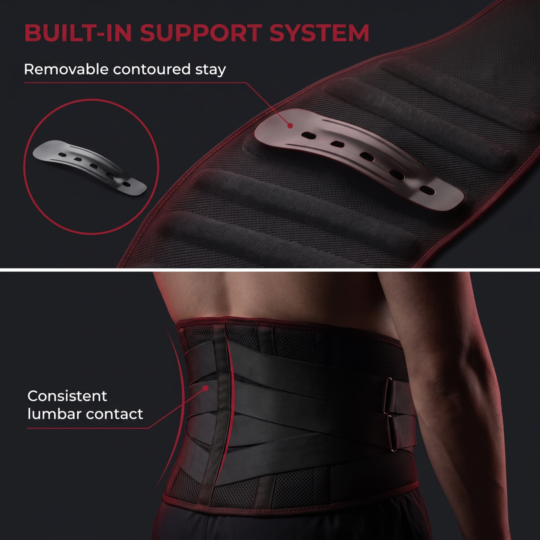 Adjustable Lumbar Support Belt with Pulley System Breathable Lower Back Brace Posture Support Rehabilitation Home Gym Fitness Strength Training Recovery Use