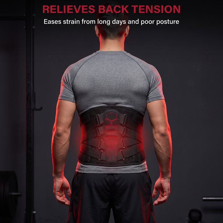 Adjustable Lumbar Support Belt with Pulley System Breathable Lower Back Brace Posture Support Rehabilitation Home Gym Fitness Strength Training Recovery Use