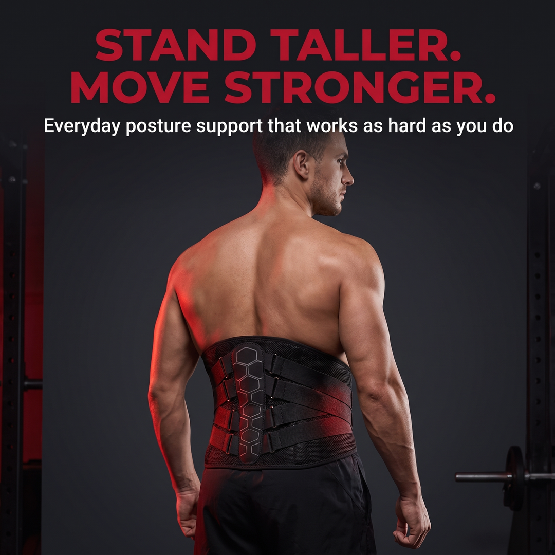 Adjustable Lumbar Support Belt with Pulley System Breathable Lower Back Brace Posture Support Rehabilitation Home Gym Fitness Strength Training Recovery Use