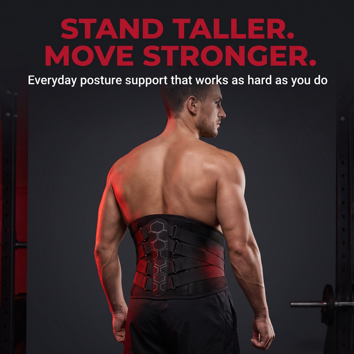 Adjustable Lumbar Support Belt with Pulley System Breathable Lower Back Brace Posture Support Rehabilitation Home Gym Fitness Strength Training Recovery Use