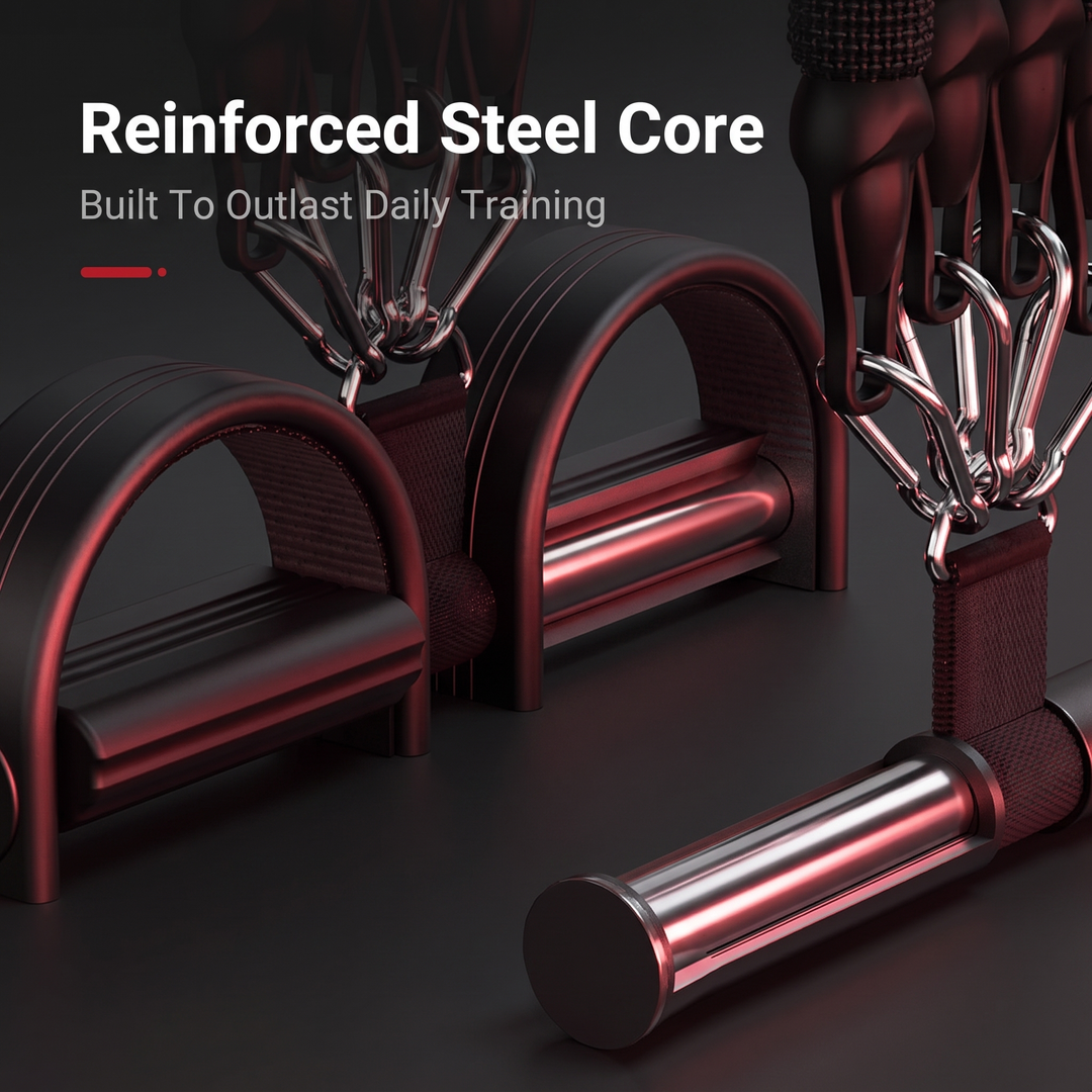 Adjustable Pedal Resistance Trainer Sit-Up Bar - Reinforced Steel Core Construction