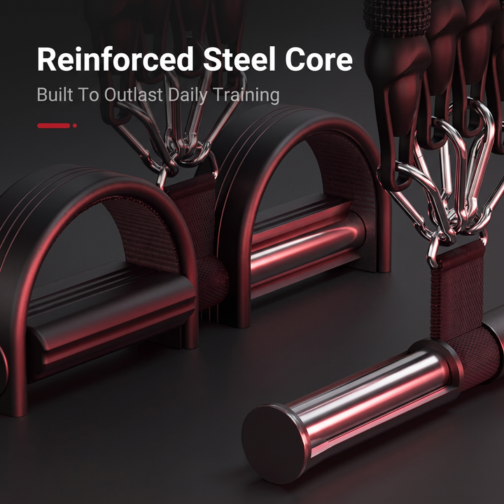 Adjustable Pedal Resistance Trainer Sit-Up Bar - Reinforced Steel Core Construction