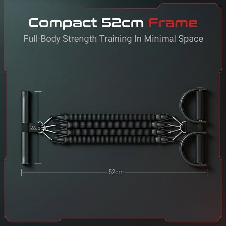 Adjustable Pedal Resistance Trainer Sit-Up Bar - Compact 52cm Frame Full-Body Training