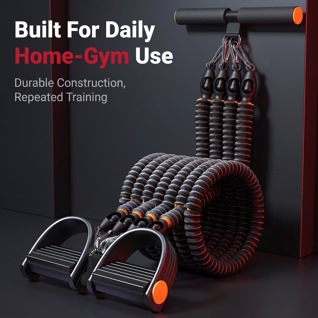 Adjustable Pedal Resistance Trainer Sit-Up Bar - Built For Daily Home-Gym Use