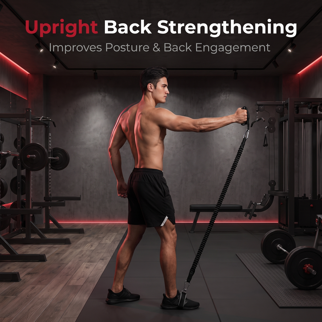 Adjustable Pedal Resistance Trainer Sit-Up Bar - Upright Back Strengthening