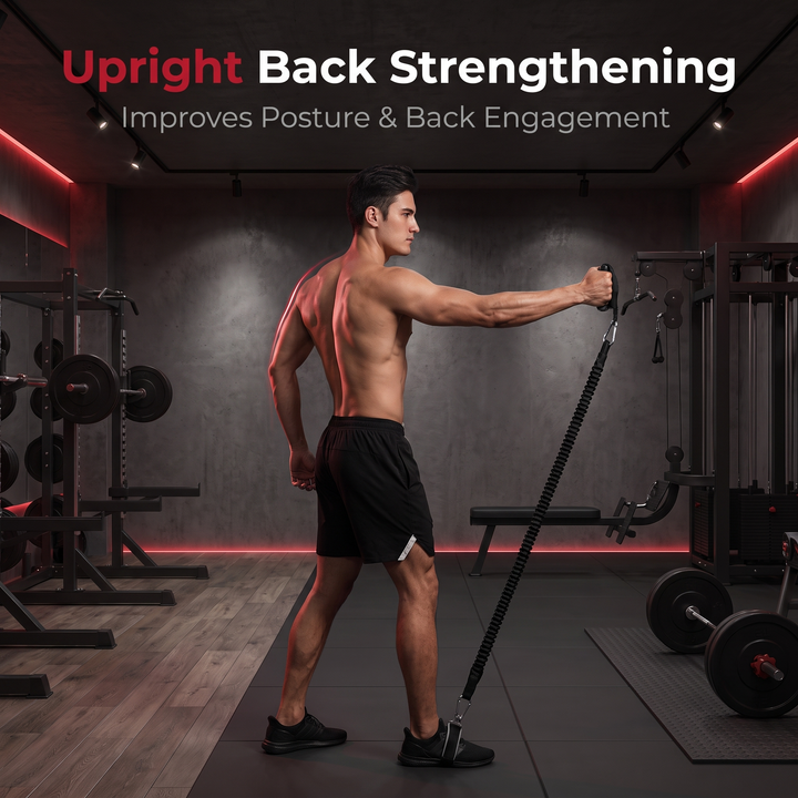 Adjustable Pedal Resistance Trainer Sit-Up Bar - Upright Back Strengthening