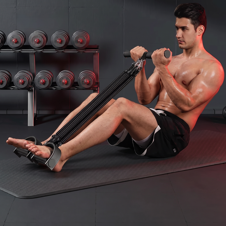 Adjustable Pedal Resistance Trainer Sit-Up Bar - Home Gym Strength Training Lifestyle