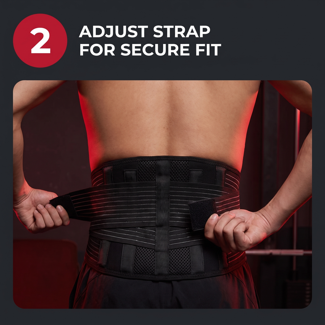 How to use step 2 - adjust strap for secure fit