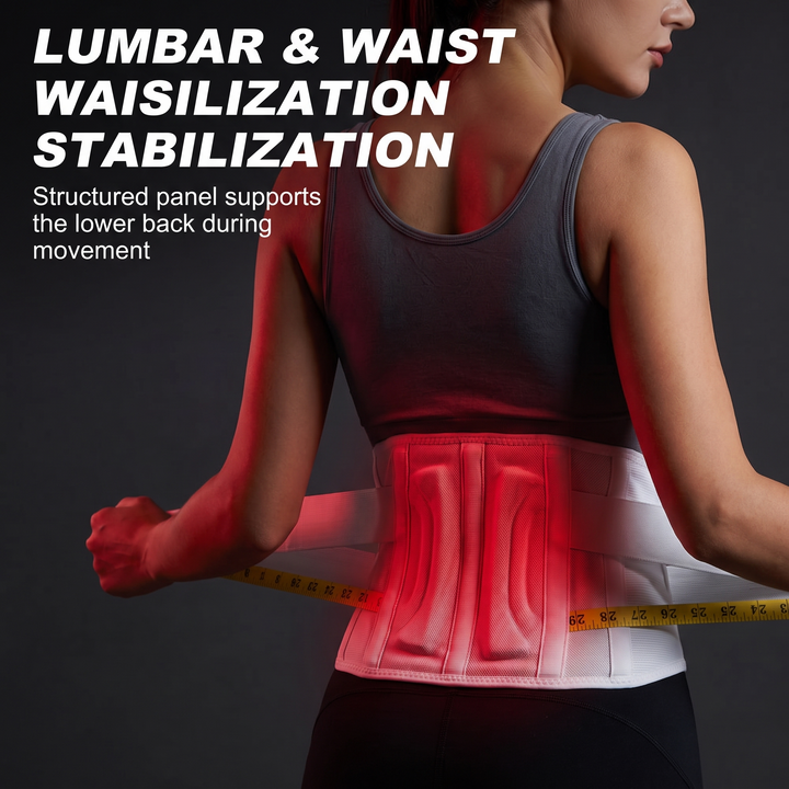Lumbar and waist stabilization panel for lower back support