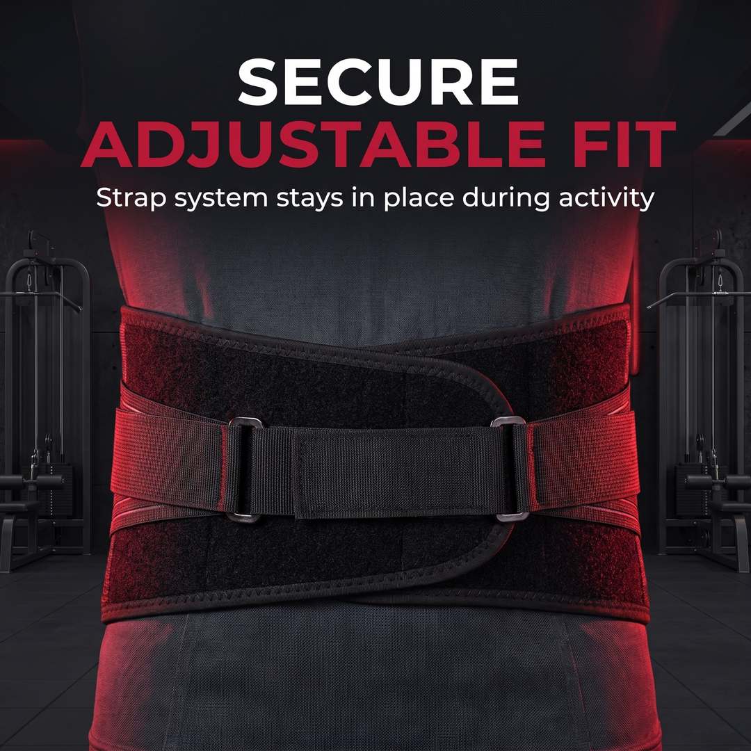Secure adjustable fit - strap system stays in place during activity