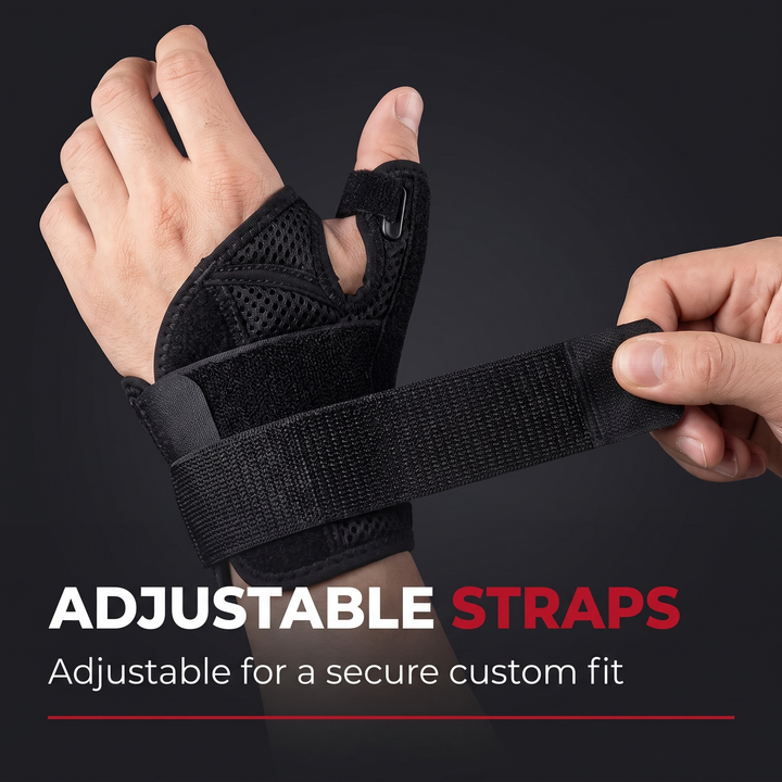 Adjustable Thumb Wrist Brace Splint Support Stabiliser Breathable Left Right Hand Physiotherapy Recovery Injury Strap Home Rehab
