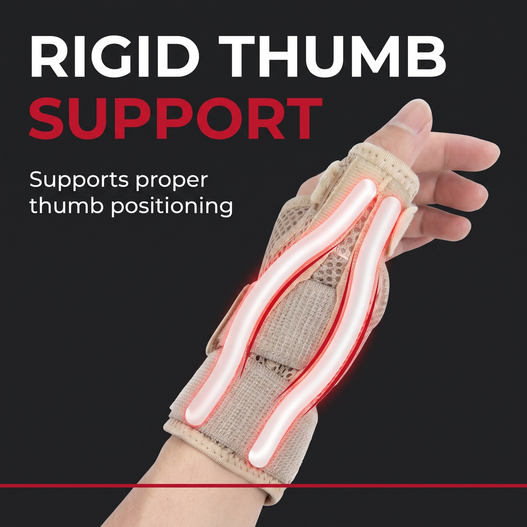 Adjustable Thumb Wrist Brace Splint Support Stabiliser Breathable Left Right Hand Physiotherapy Recovery Injury Strap Home Rehab
