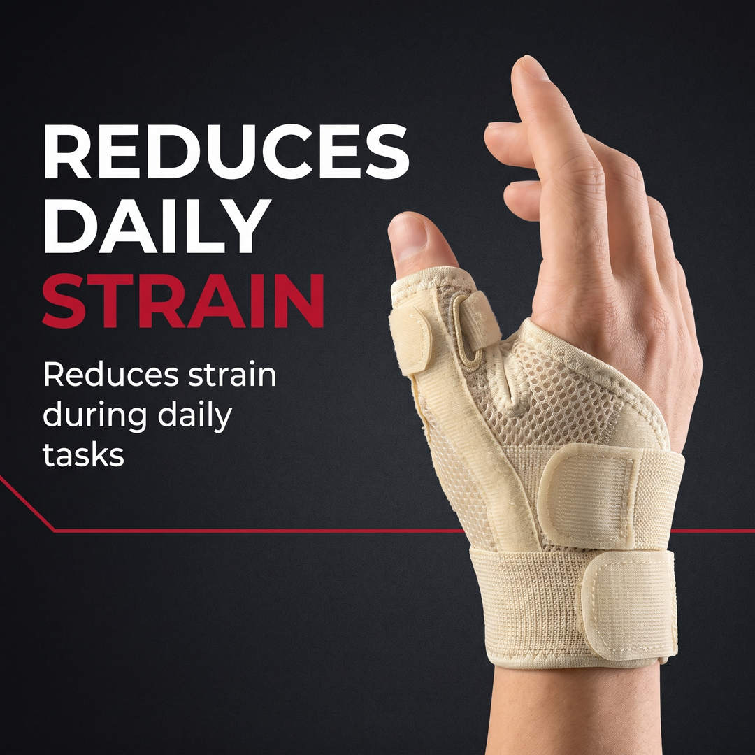 Adjustable Thumb Wrist Brace Splint Support Stabiliser Breathable Left Right Hand Physiotherapy Recovery Injury Strap Home Rehab