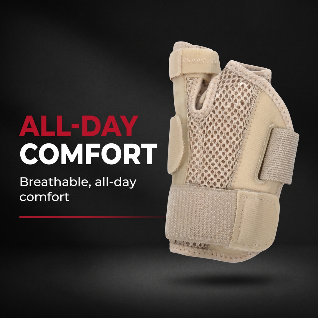 Adjustable Thumb Wrist Brace Splint Support Stabiliser Breathable Left Right Hand Physiotherapy Recovery Injury Strap Home Rehab