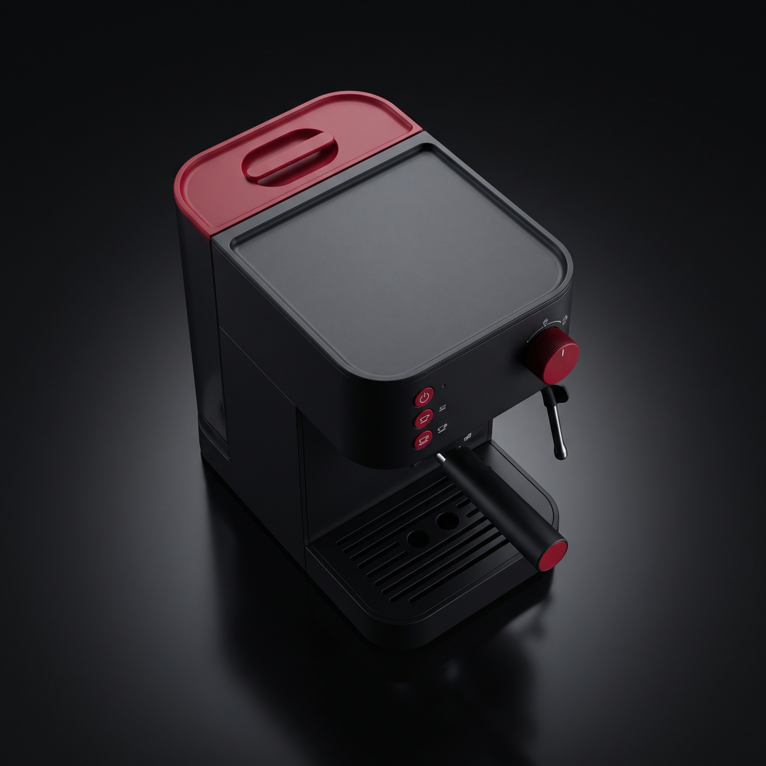 Portable Electric Espresso Coffee Maker - Black - top view