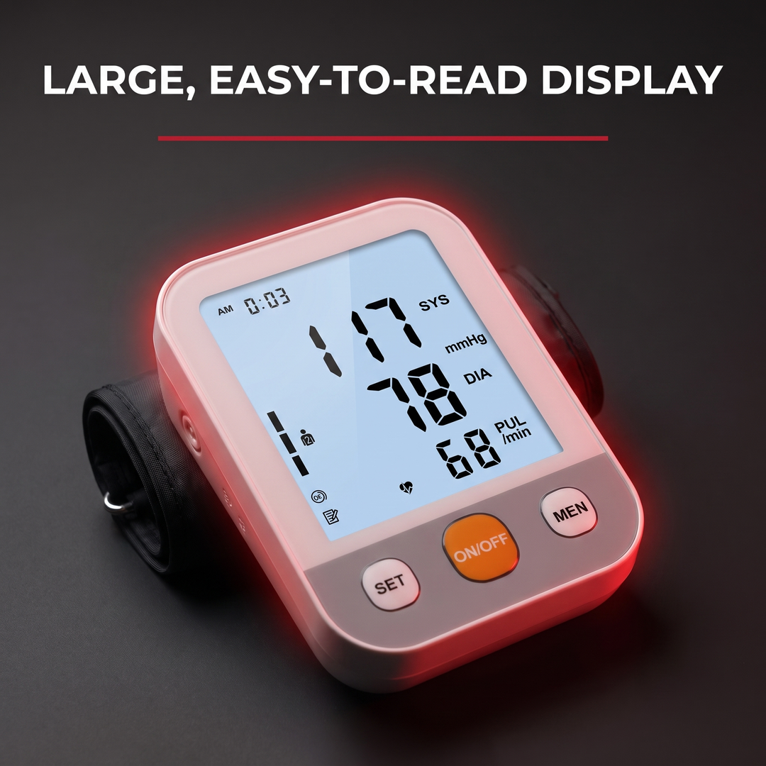 Blood Pressure Monitor Kit - Large Easy-to-Read Digital Display