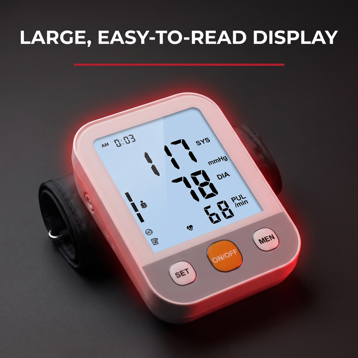 Blood Pressure Monitor Kit - Large Easy-to-Read Digital Display