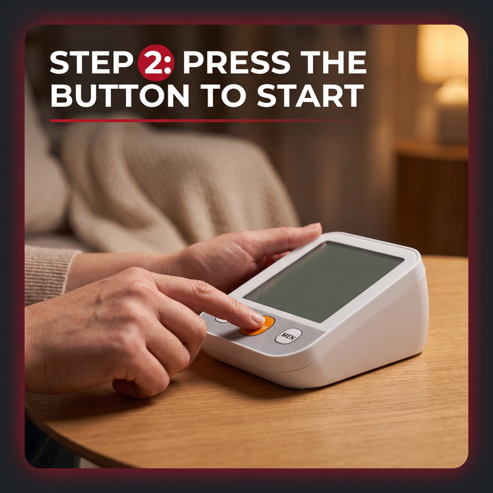 Blood Pressure Monitor Kit - How It Works Step 2 Press Button to Start
