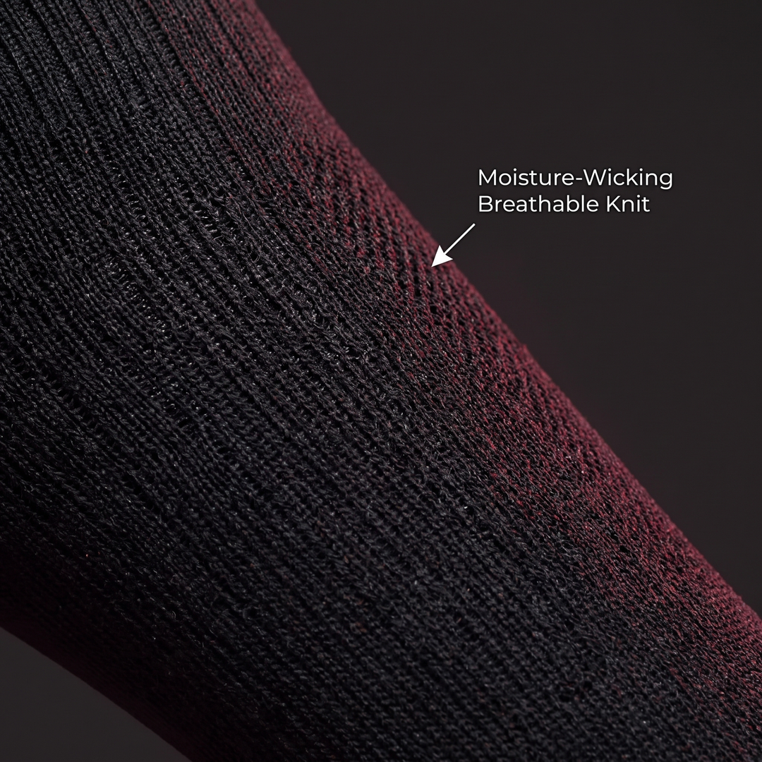 Moisture-wicking breathable knit fabric close-up