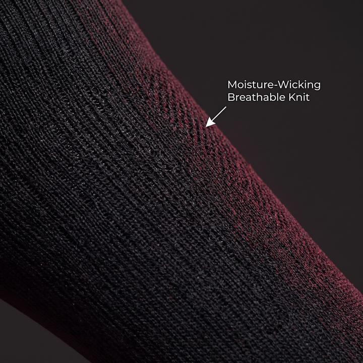 Moisture-wicking breathable knit fabric close-up