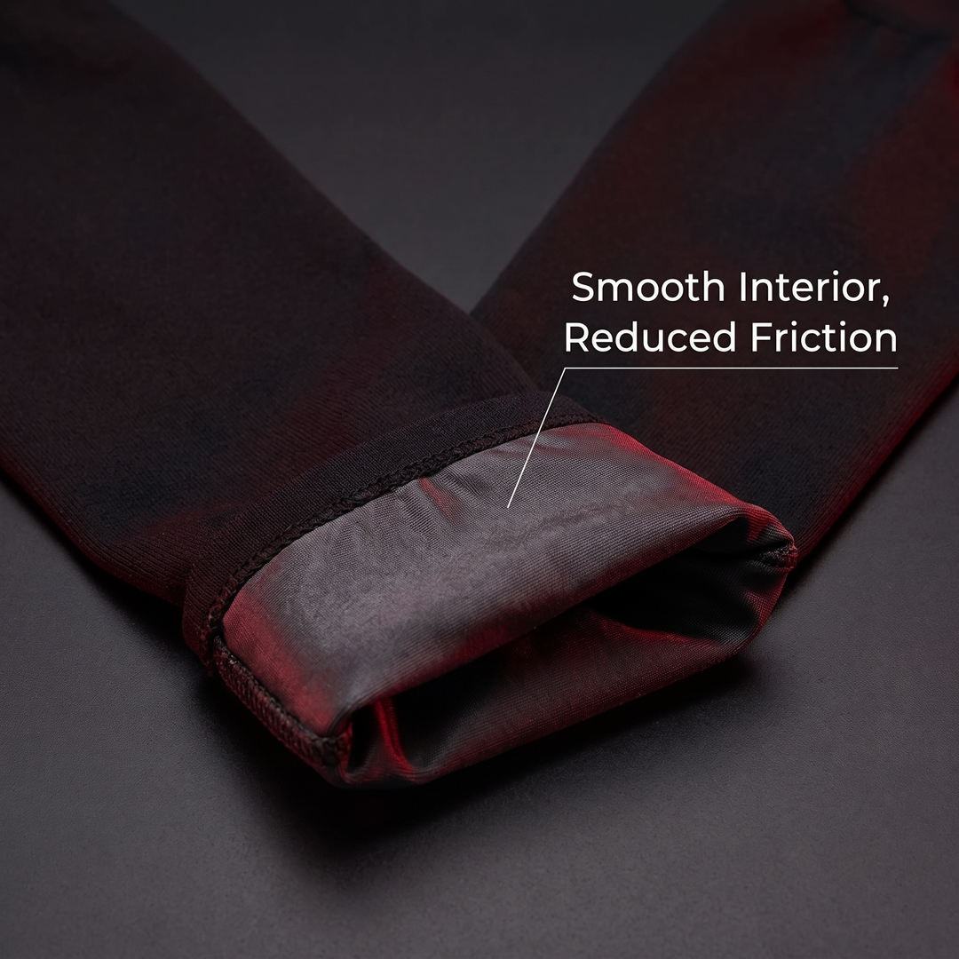 Smooth interior lining reduces friction