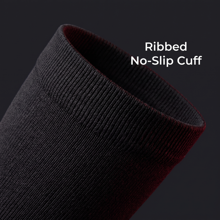 Close-up of ribbed no-slip cuff band