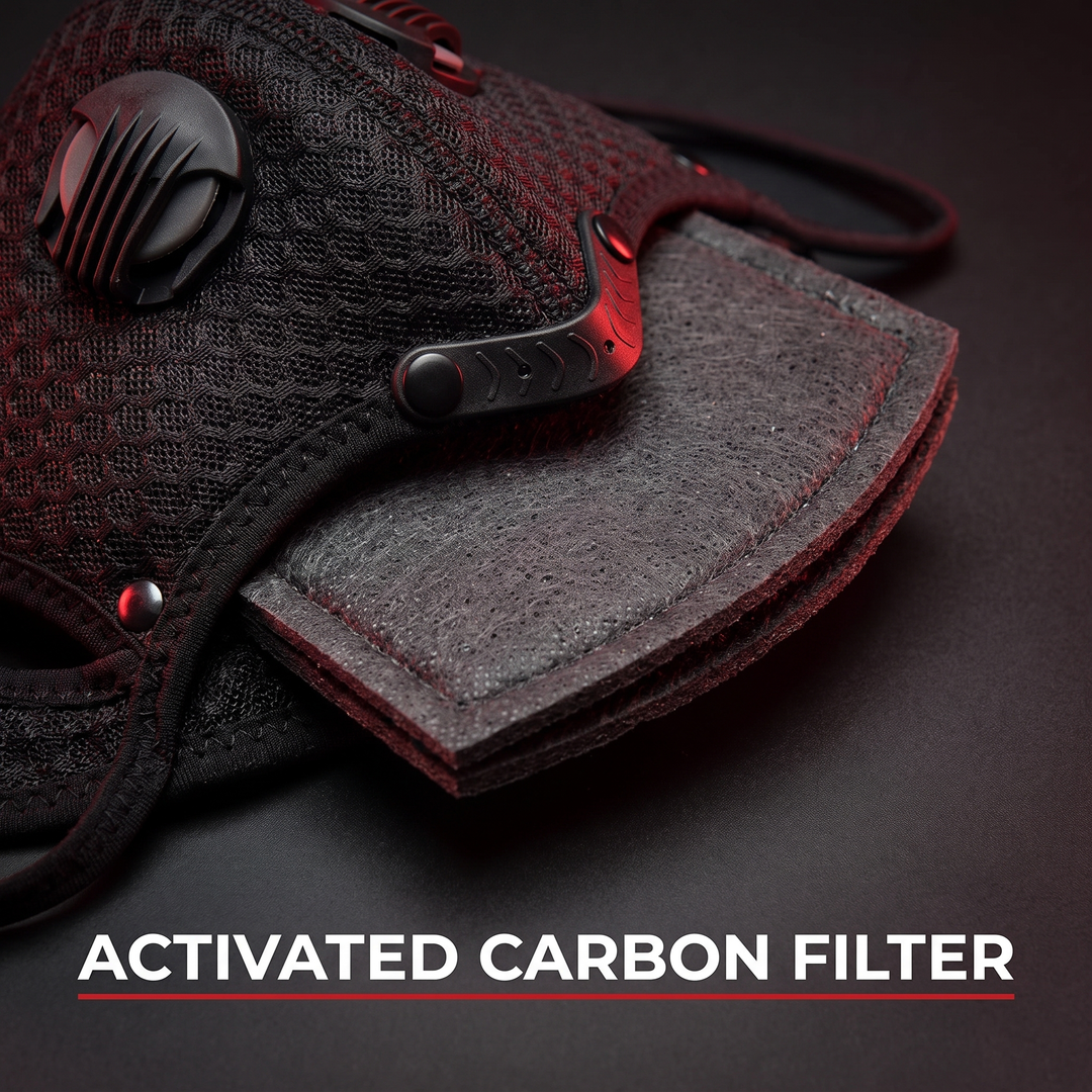 Cycling Face Mask with Activated Carbon Filter and Goggles Windproof Dustproof Sport Mask Washable Reusable Bandana for Men Women Outdoor Exercise