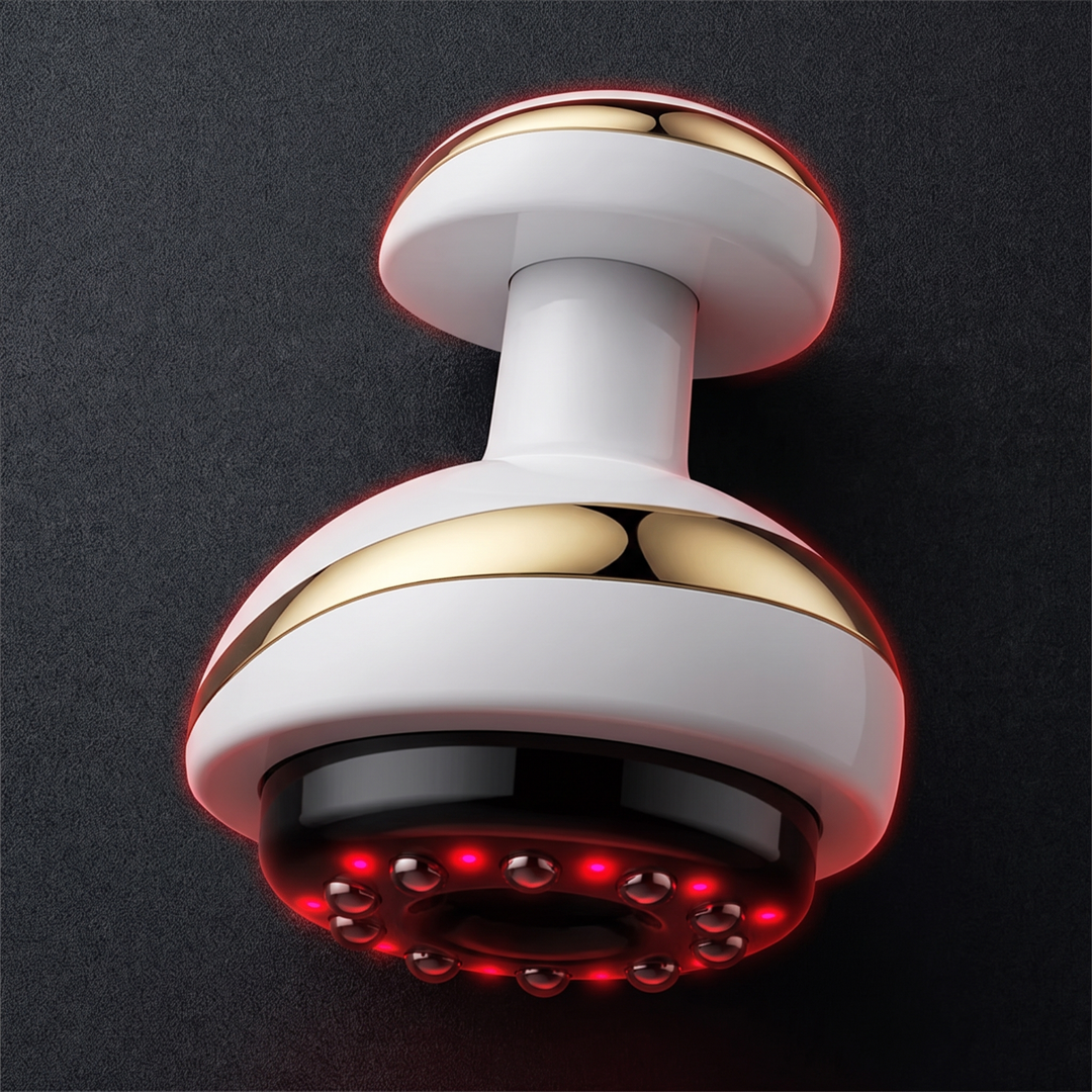 Electric vacuum cupping massage device, angled view