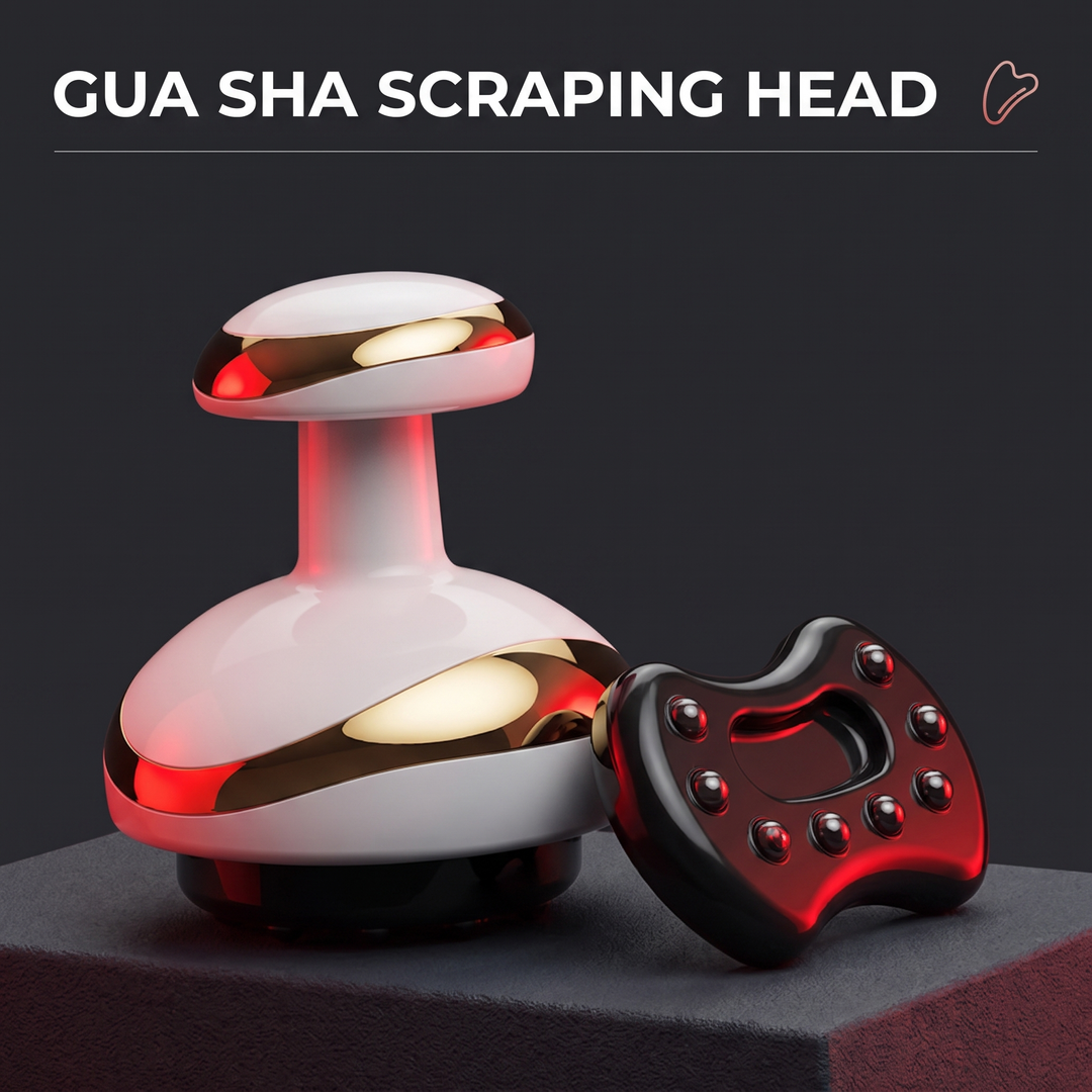 Electric cupping massager with detachable gua sha scraping head