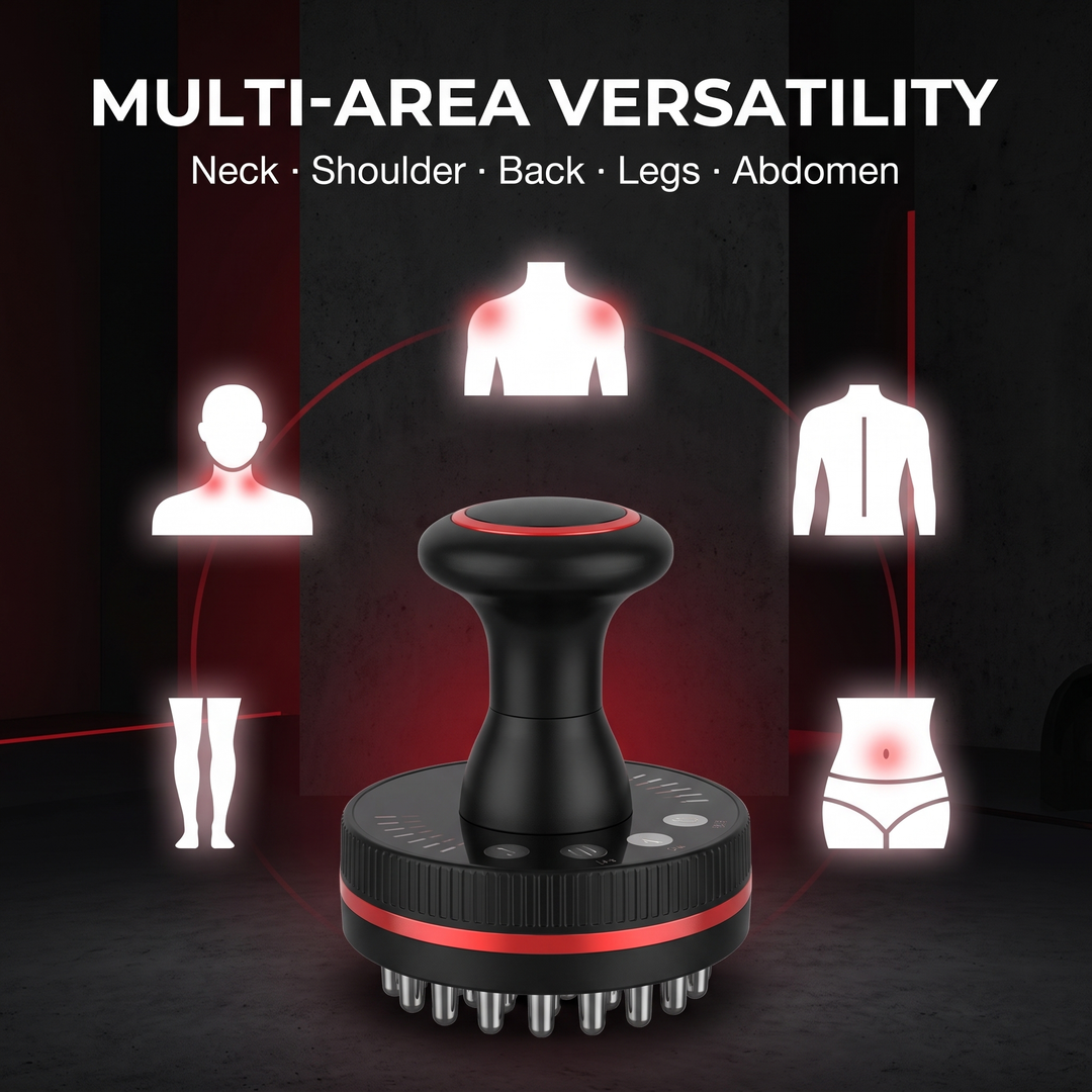 Electric Gua Sha Massager Heated Body Massage Brush for Neck Shoulder Back Legs Abdomen Portable Warm Massage Device Home Use Recovery