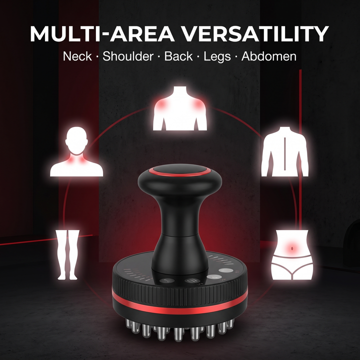 Electric Gua Sha Massager Heated Body Massage Brush for Neck Shoulder Back Legs Abdomen Portable Warm Massage Device Home Use Recovery