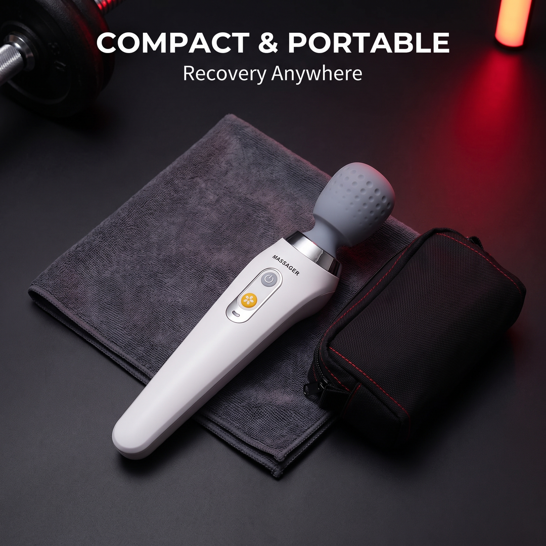 Professional Electric Wand Massager Handheld High Frequency Vibration Deep Tissue Massage Device for Neck Back Muscle Recovery Body Relaxation Home Use