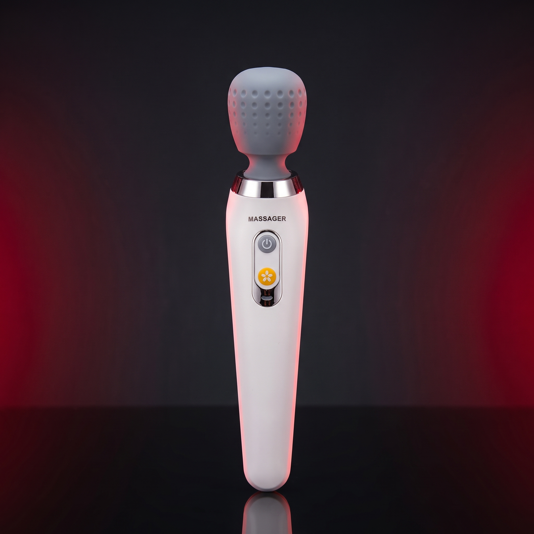 Professional Electric Wand Massager Handheld High Frequency Vibration Deep Tissue Massage Device for Neck Back Muscle Recovery Body Relaxation Home Use