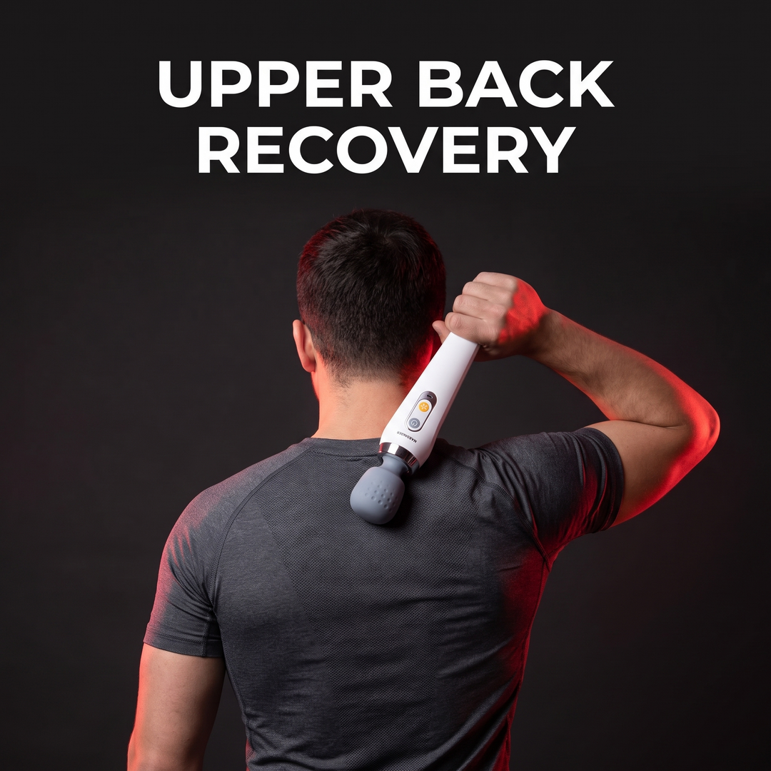 Professional Electric Wand Massager Handheld High Frequency Vibration Deep Tissue Massage Device for Neck Back Muscle Recovery Body Relaxation Home Use
