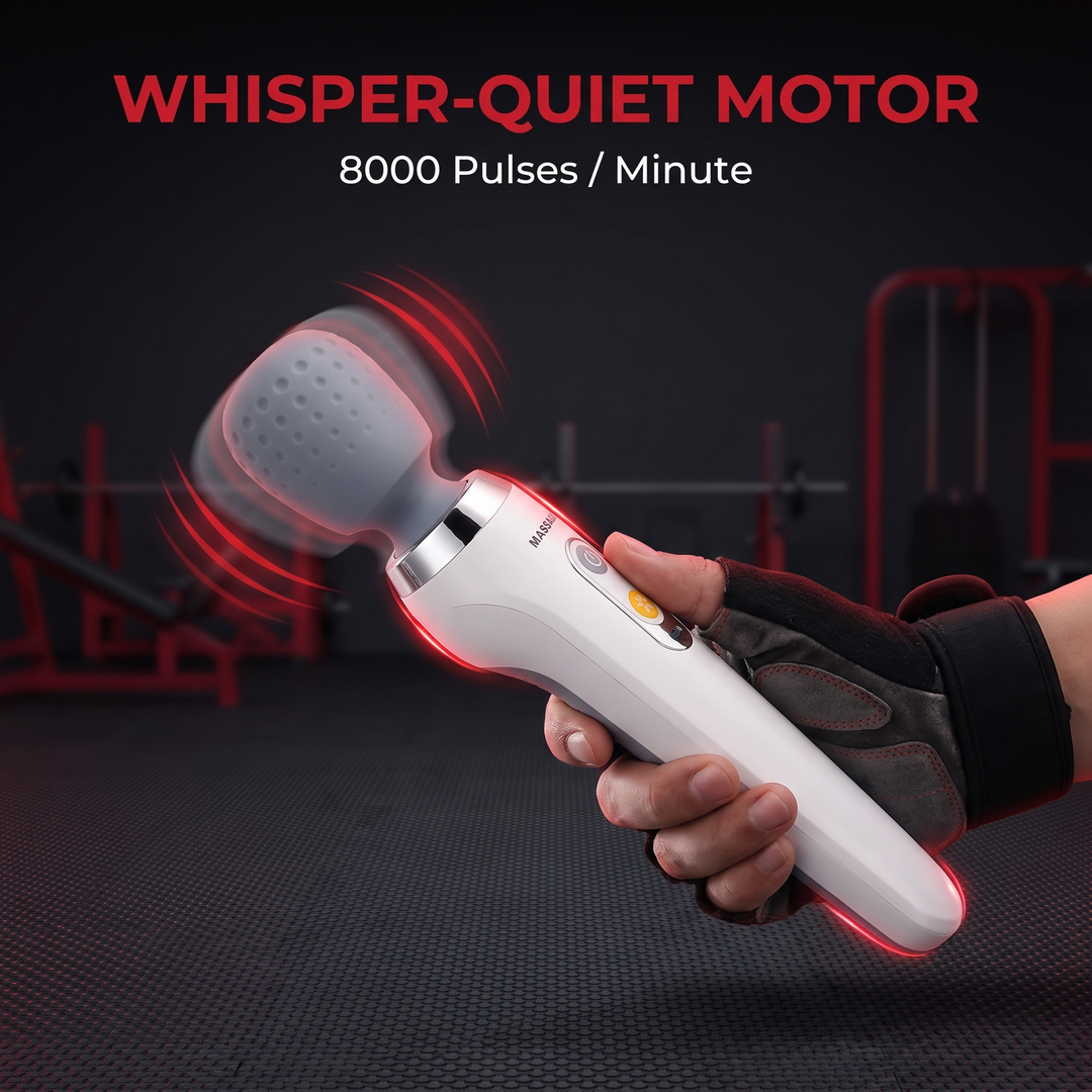 Professional Electric Wand Massager Handheld High Frequency Vibration Deep Tissue Massage Device for Neck Back Muscle Recovery Body Relaxation Home Use