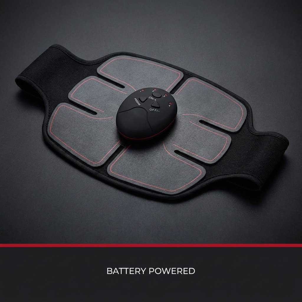 Professional EMS Abs Trainer Abdominal Muscle Stimulator Toning Belt - Battery Hip Trainer Version