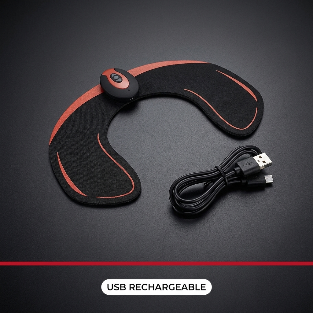 Professional EMS Abs Trainer Abdominal Muscle Stimulator Toning Belt - USB Rechargeable Hip Trainer Version