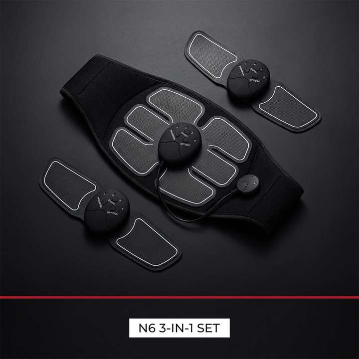 Professional EMS Abs Trainer Abdominal Muscle Stimulator Toning Belt - N6 3-in-1 Training Set