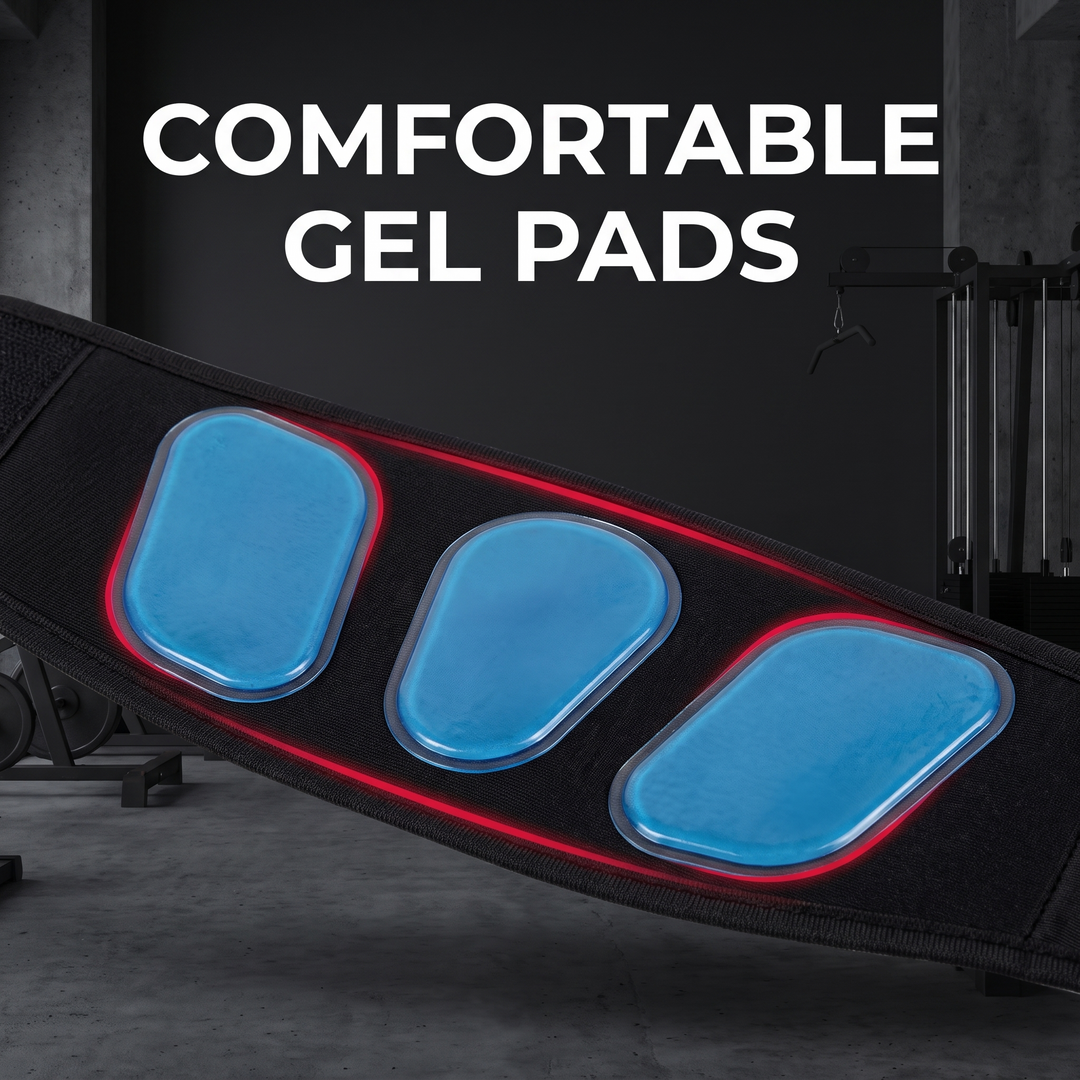 Professional EMS Abs Trainer Abdominal Muscle Stimulator Toning Belt - Comfortable Gel Pads